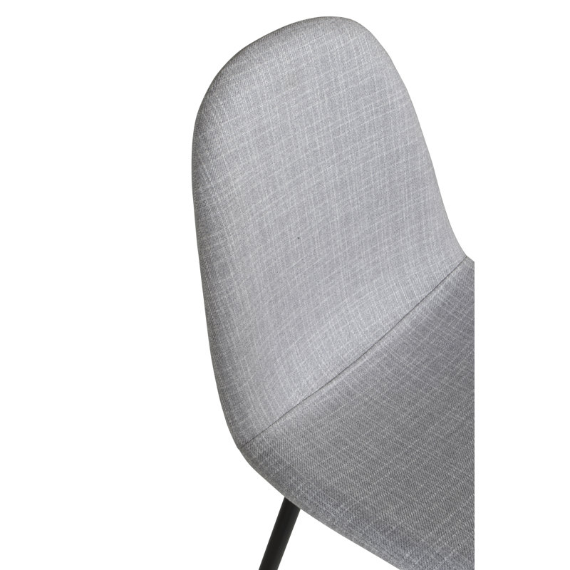 Anjalee 45.5cm H Polyester Blend Upholstered Side Chair, Grey, Black