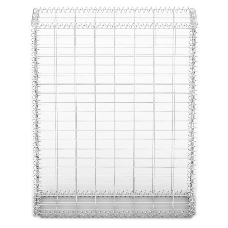 Gesele Grey Metal Gabion Basket, 100cm H x 80cm W x 30cm D
