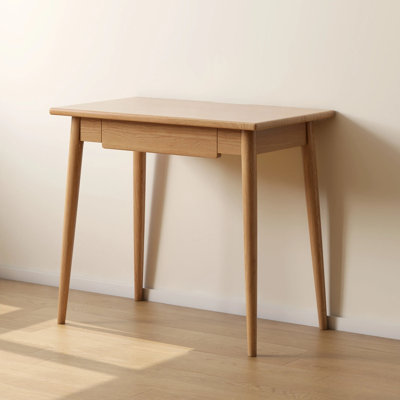 31"W Solid Oak Desk with Drawer