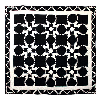 Feathered Star Rustic Cotton Patchwork Quilt