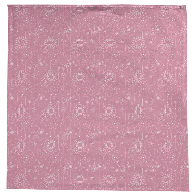 Leffel Astrology Pattern Tablecloth, Pink
