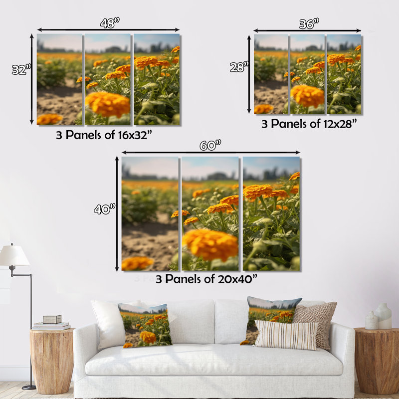 Modern Plants & Flowers Wall Decor on Metal