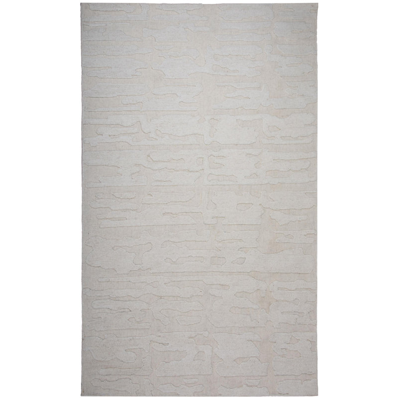 Tapis 100% laine touffeté à la main, Rectangle 7 pi 9 po x 9 pi 9 po