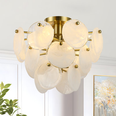 Plafonnier semi-encastré 4 lumières