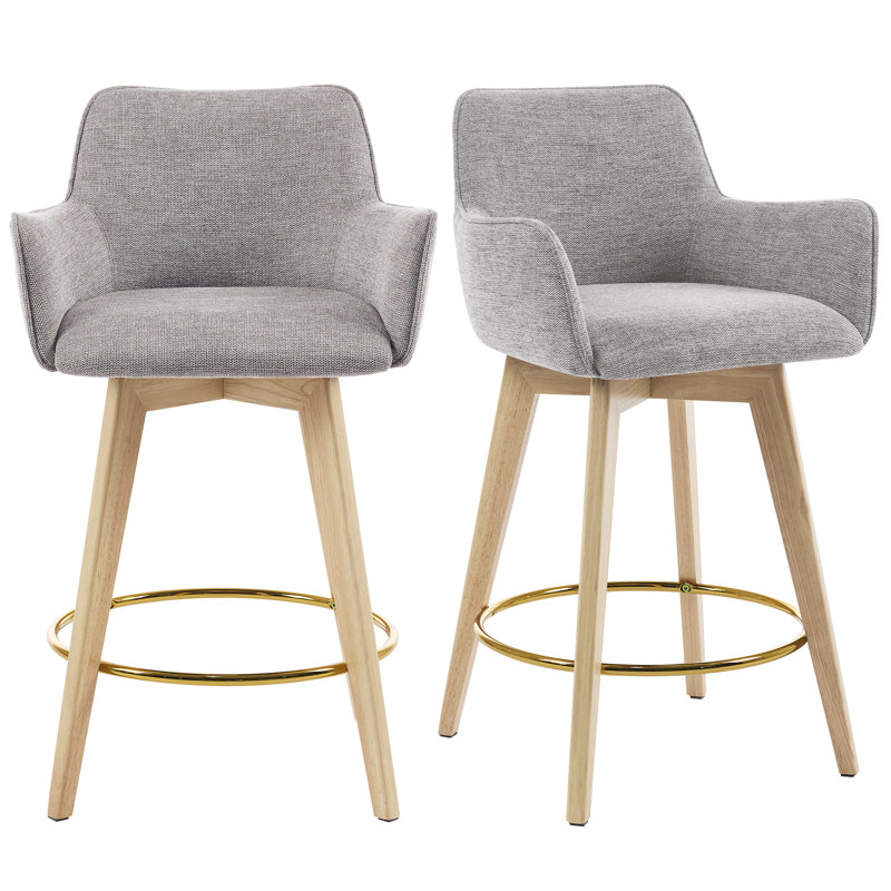 Lovetro 65.5cm Swivel Bar Stool, Grey