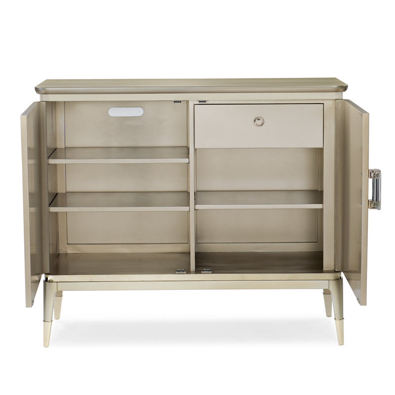 Champagne Shimmer 48'' Buffet with Gold Trim