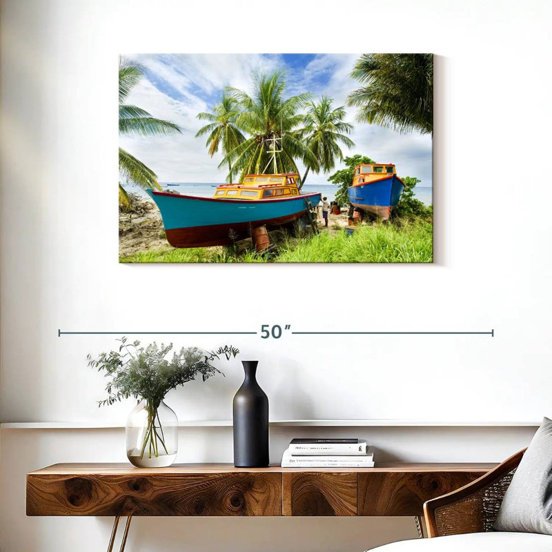 Mehar Six Men's Bay Fishing Boats, 24" H x 36" W