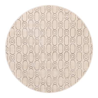 Latitude Run® Column Nikica Rug White and Silver