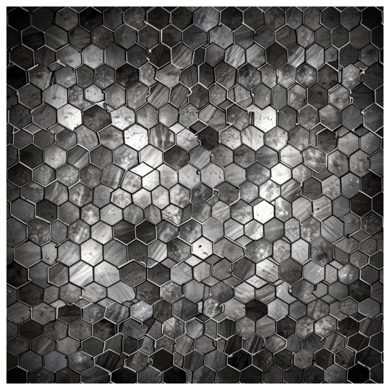 Metallic Hexagon Tiles Blankets, 50in W x 60in H
