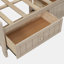 Lit de jour en bois avec tablettes de rangement et 3 tiroirs-371888988
