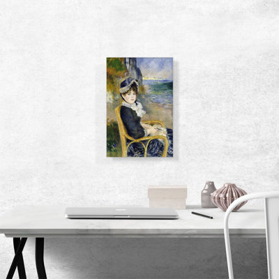 «By the Seashore 1883» par Pierre-Auguste Renoir, reproduction d'art sur toile tendue