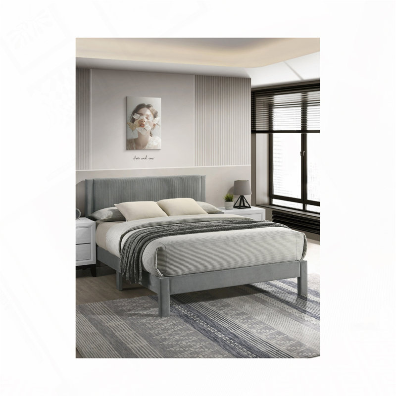 Plush Upholstered Platform Bed