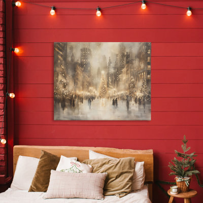 Toile de Noël à New York, conception par Arlington Prints