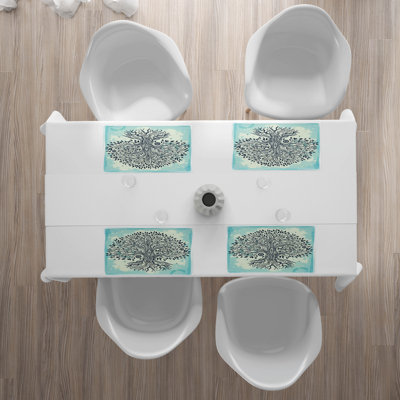 Polyester Floral Rectangle Placemat