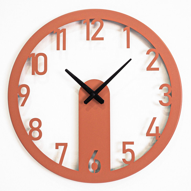Horloge murale en métal Mood, Rouge, Moyen
