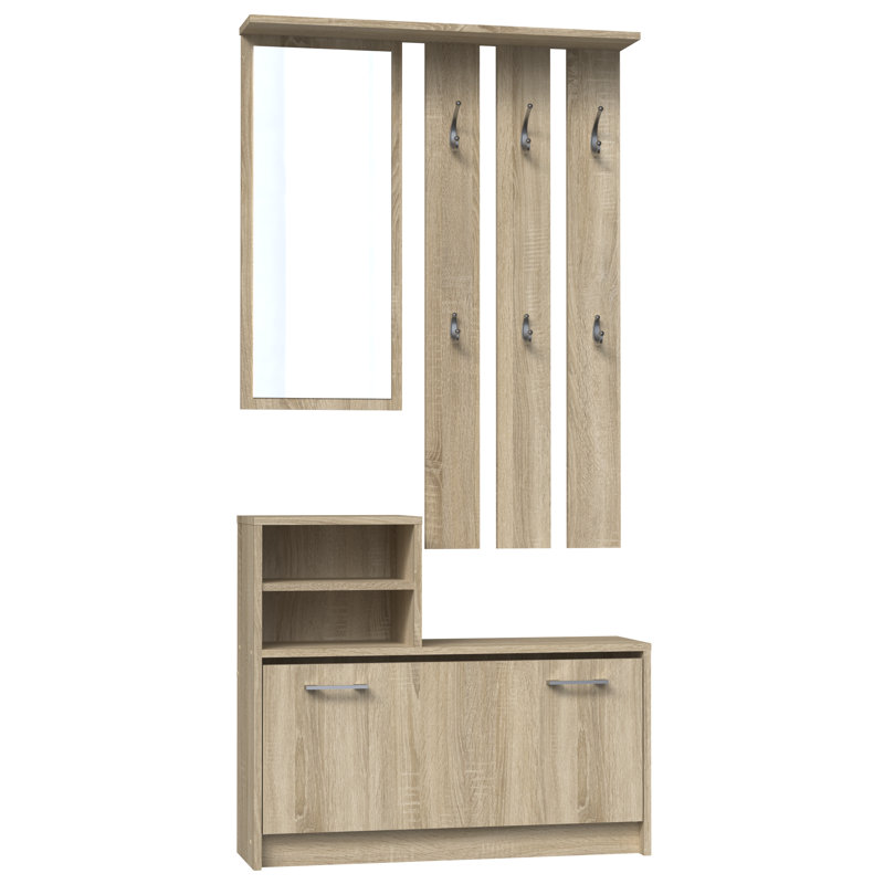 Centreville Hall Tree with Bench and Shoe Storage, Sonoma