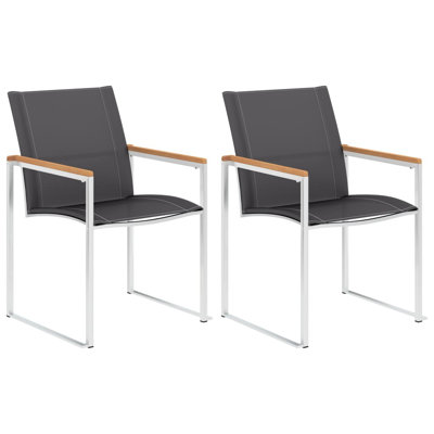 Shabaz Stacking Patio Dining Armchair with Cushion