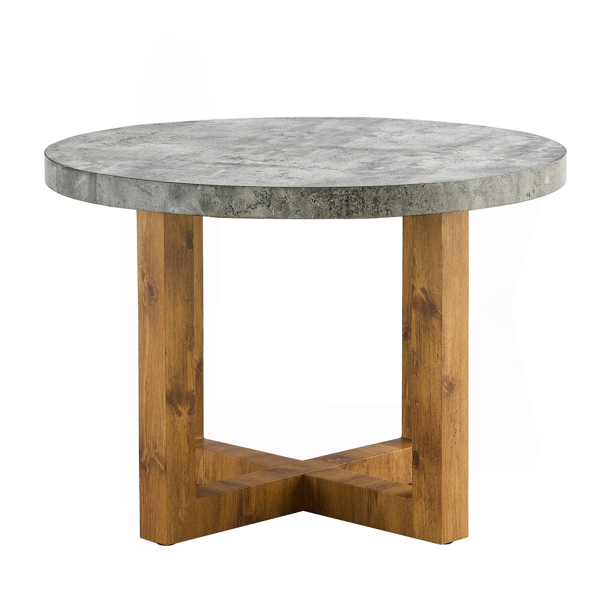 Practical Tabletop 17 Stories A Modern And Practical Circular Dining Table. Made Of Gray ...