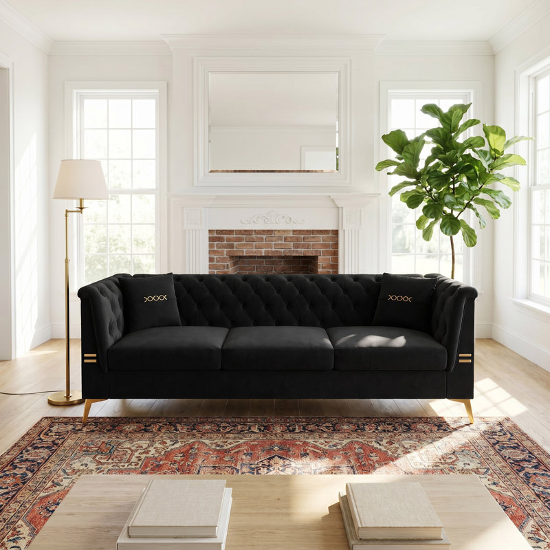 Canapé 82,6 po Chesterfield, Black