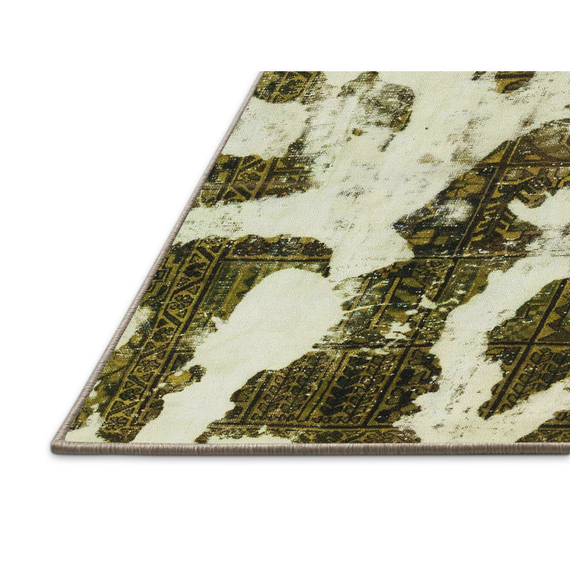 Abstract Indoor Rug, Rectangle 2' x 4'
