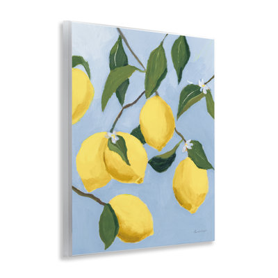 Art mural en forme de citronnier sinueux par Pamela Munger
