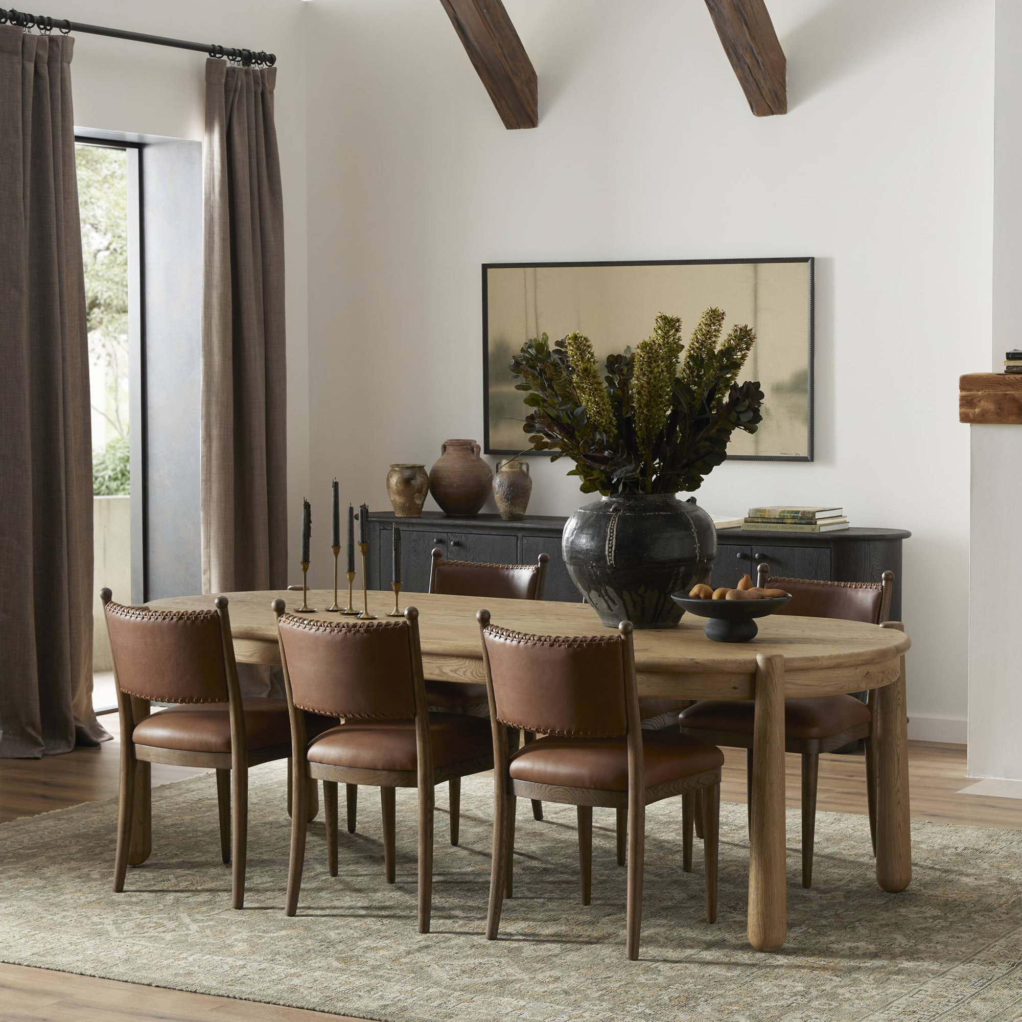 Salvador Dining Table, Smoked Oak