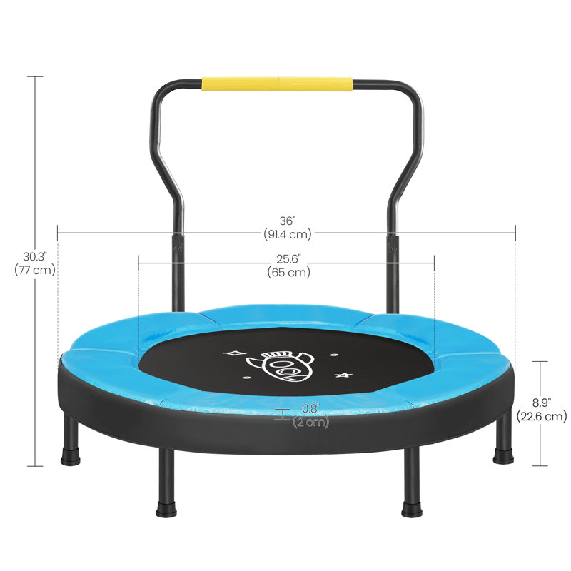 LEDREM 91.5cm Square Fitness Trampoline