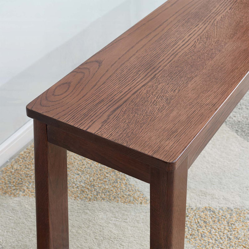 Banc de salle à manger en bois de noyer durable pour le salon, spacieux et robuste avec renforcement en métal, Noyer