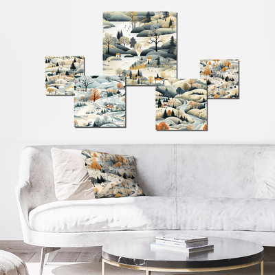Hamda - Floral Wall Art Set Of 5