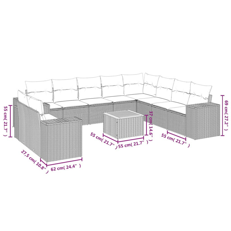 Vidaxl Garden Sofa Set