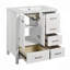 Ensemble de meuble-lavabo 30 po avec lavabo en céramique, armoire de rangement en bois massif, ensemble de meuble-lavabo autoportant avec 4 tiroirs et portes à fermeture douce