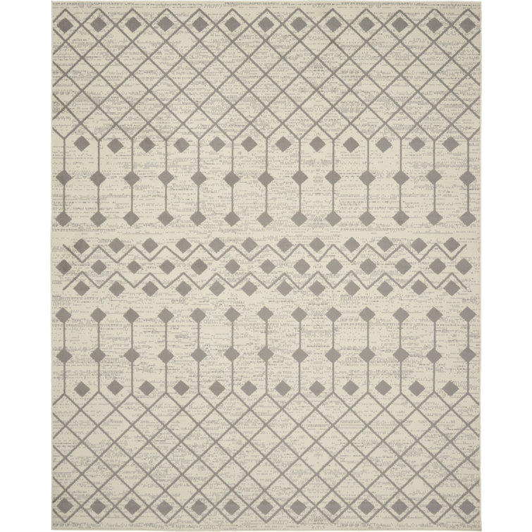 Vigue Geometric Gray/Beige Area Rug