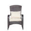Chaise de patio avec coussins (coussin beige)