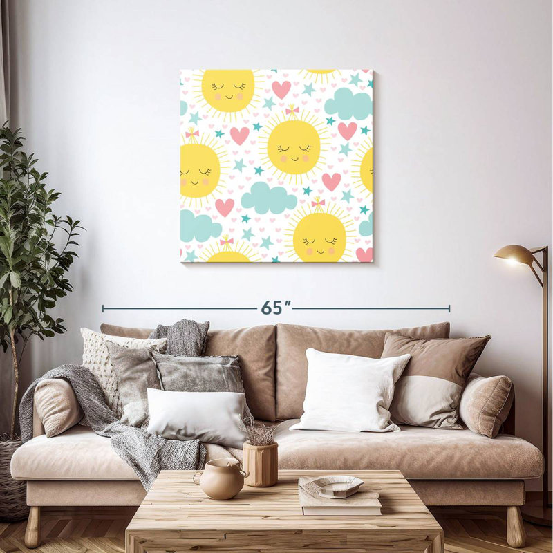 Ashelle Suns Clouds Hearts, 36" H x 36" W