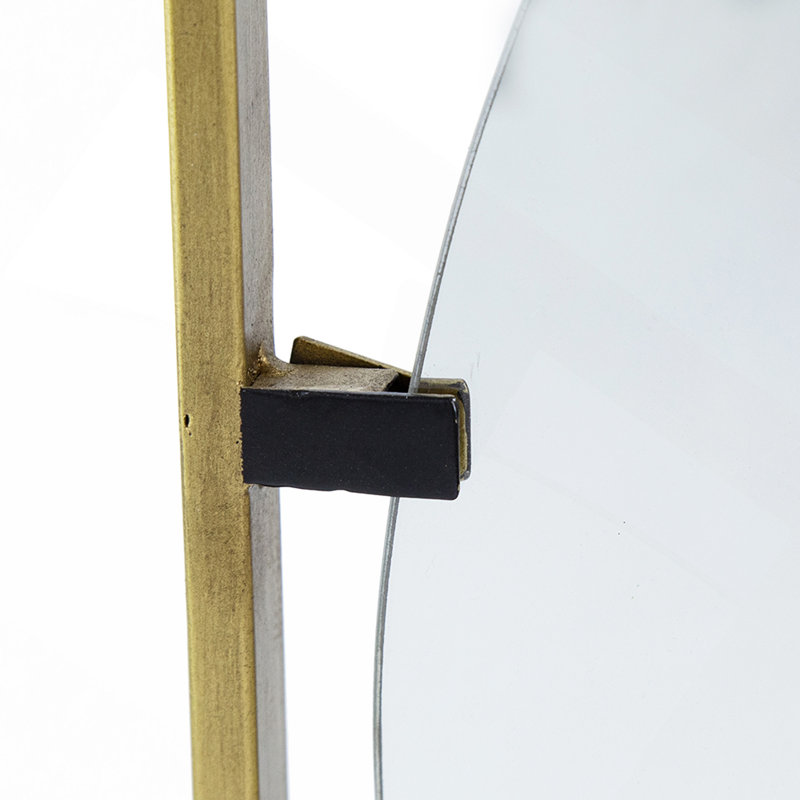 Miroir avec cadre en métal doré de conception contemporaine pour salle de bain, décoration murale de vestibule
