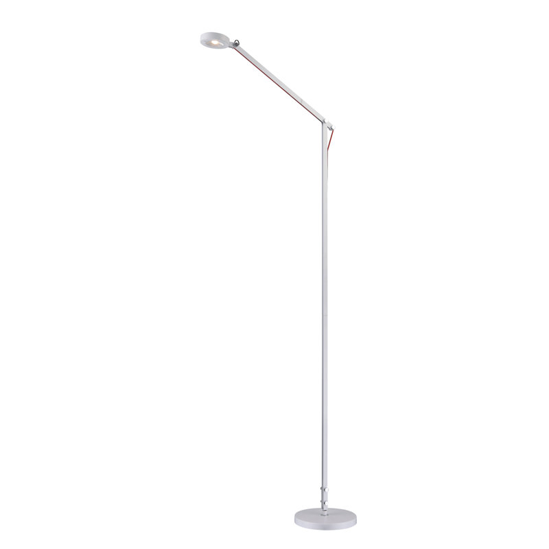 Lampe sur pied à DEL avec bras pivotant 60 po Premo, Blanc