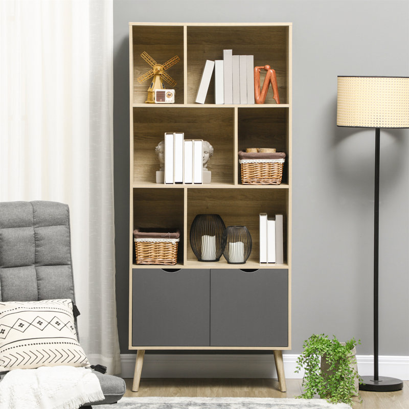 Sparta 180cm H x 80cm W Geometric Bookcase