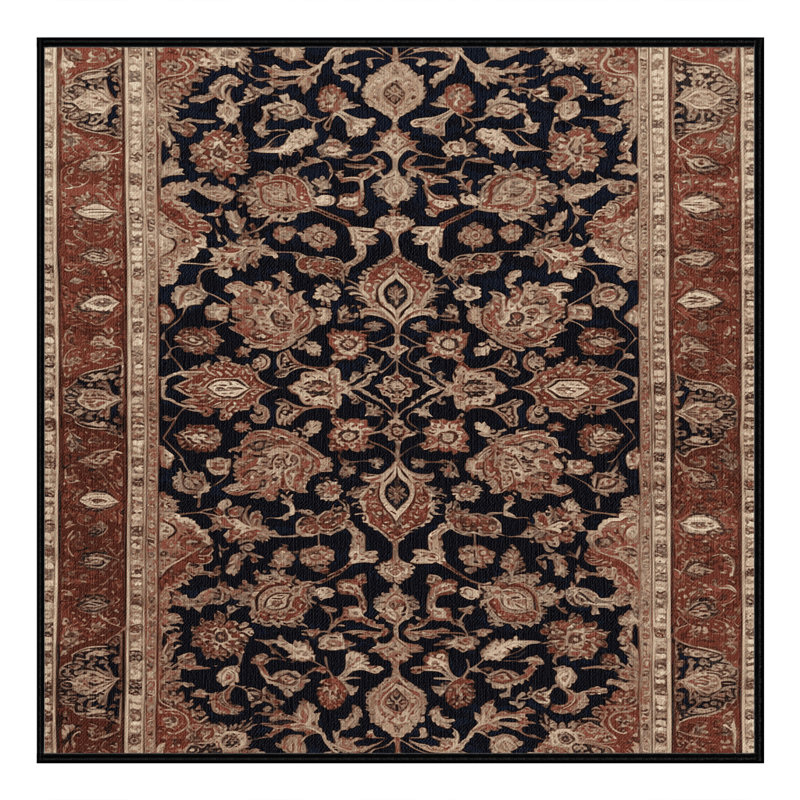 Tapis brun lavable à la machine, Carré 3 pi