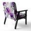 Geidel - Fleurs abstraites - Fauteuil d'appoint rembourré en velours traditionnel-1459229810-1503986172