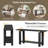 U_Style 62.9" Modern Minimalist Console Table, Solid Wood Entryway Sofa Table With Metal Accents, Built-In Shelf, For Living Room, Hallway (3 Colors: Black, Gray, Natural)