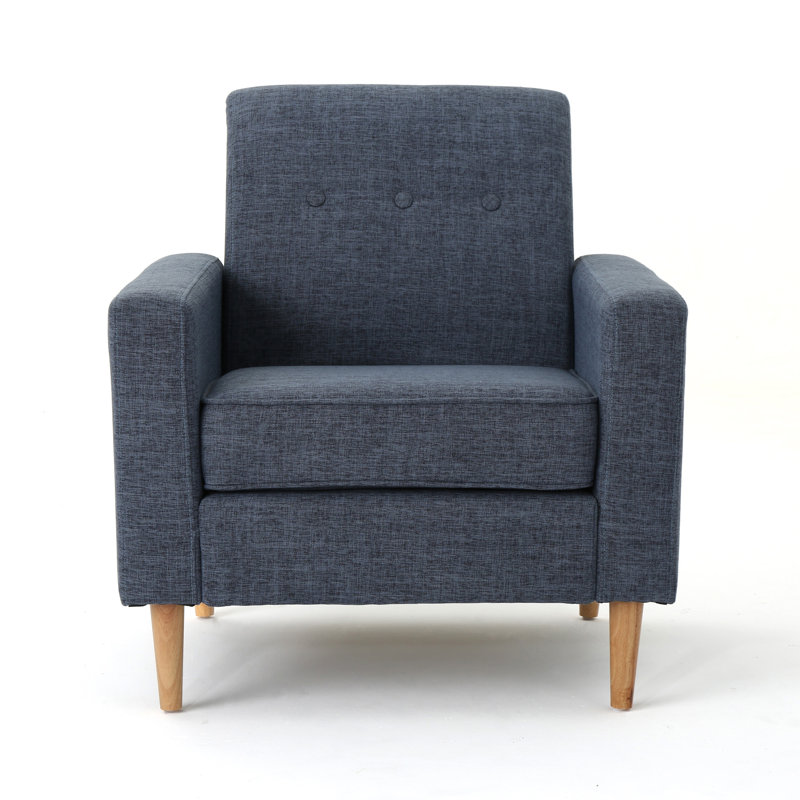 Vytis Upholstered Armchair, Dark Blue Fabric