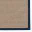 Tapis berbère beige foncé fait à la main avec bordure en coton bleu marine Nannette-1166062816