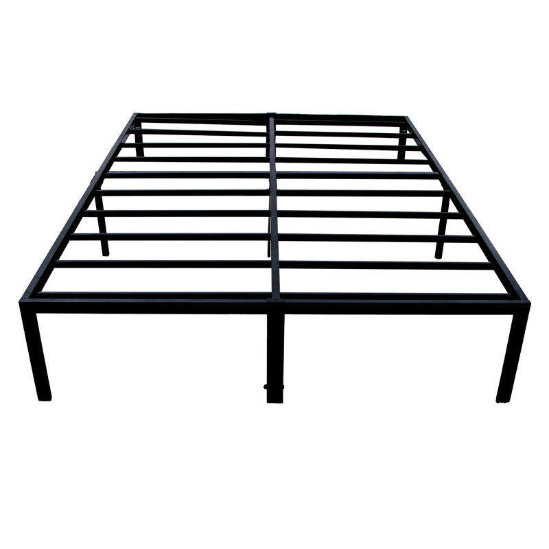 Plate-forme de plateforme en acier noire simple TG pour utilisation intensive et espace de rangement sous le lit