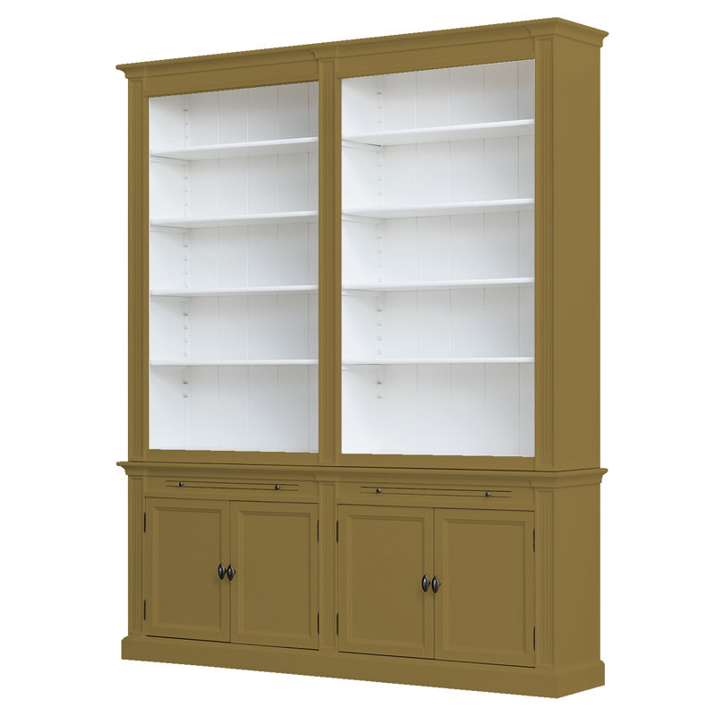 Bowland 240 cm H x 200 cm W Library Bookcase, Brown