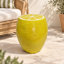 Lemon Resin Accent Stool, 12.6 x 14.17 Inches, Yellow-145543505