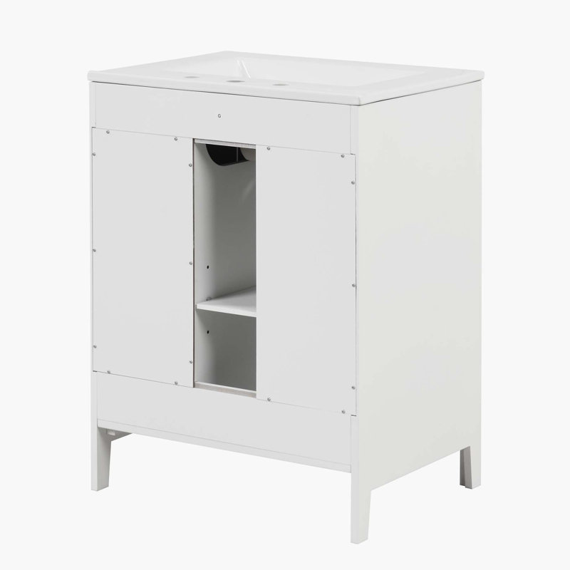 24'' Single Bathroom Vanity Base Only, White
