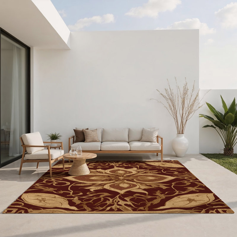 Tapis intérieur et extérieur Mythic Majesty, Rectangulaire 2 pi x 3 pi