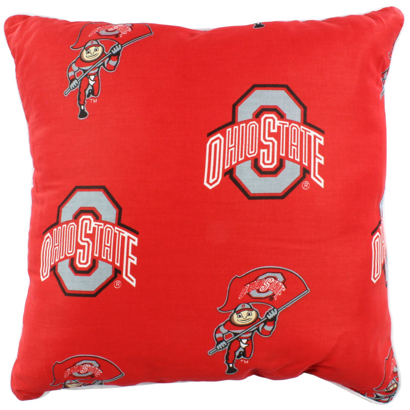 NCAA Square Pillow Cover & Insert, Ohio State
