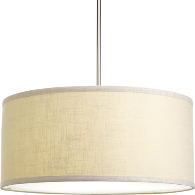Yatendra 10'' H x 22'' W Linen Drum Pendant Shade