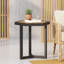 Table d'appoint d'extérieur avec plateau en bois